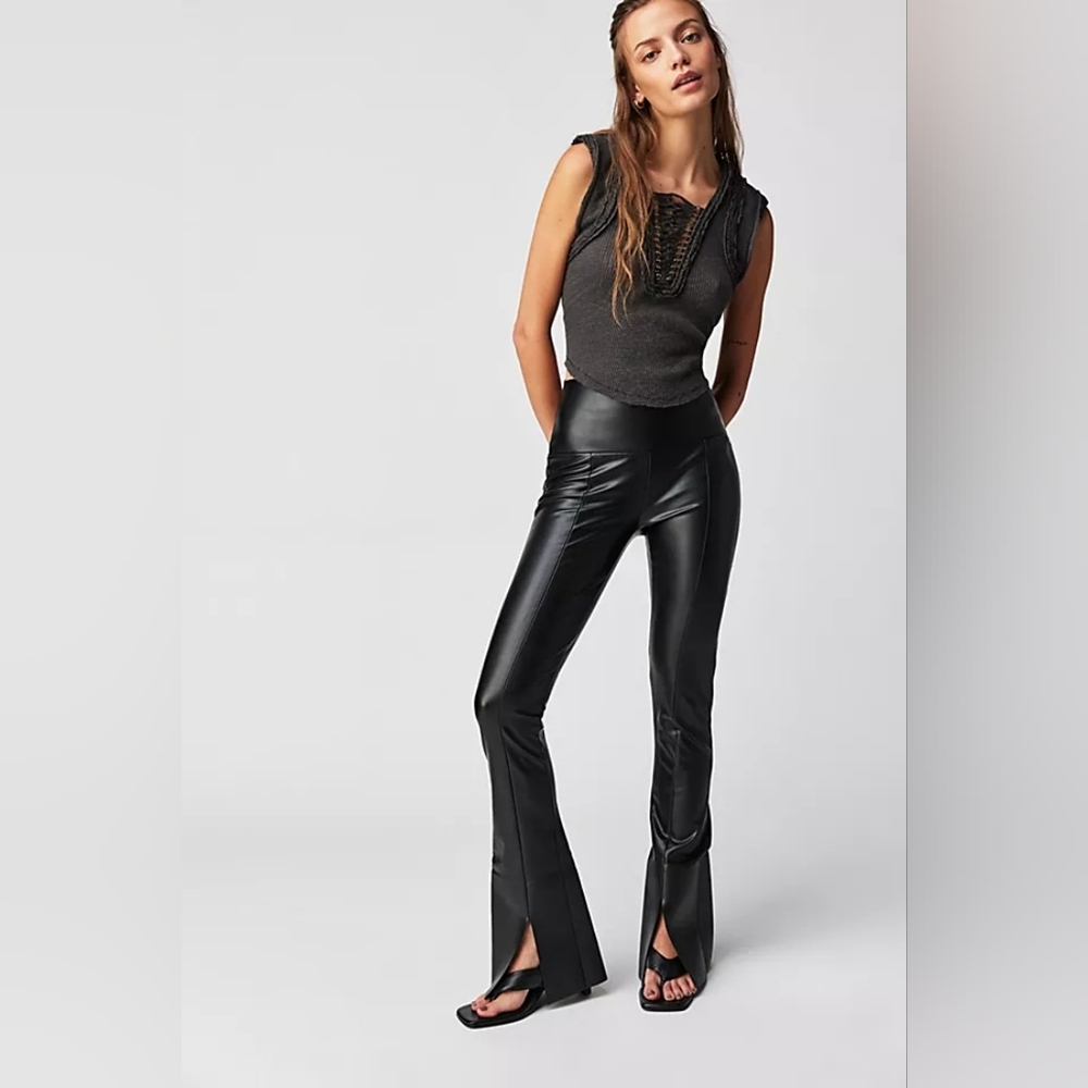 😍$290 Norma Kamali! Black Women's High-Waisted Pants *FLAW*